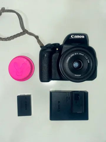 Canon T7i + Lente 24mm F/2.8 + Cartão De 32gb + Tampa Rabbit