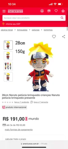 Boneco do Naruto c/ 23cm (novo) - Hobbies e coleções - Paranoá