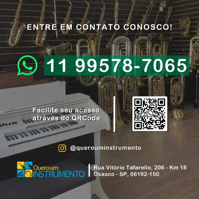 Sax Soprano reto (novo) prateado - ótimo som - aceito trocas - parcelo 21x - Foto 2