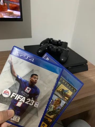 PS4 PRO 1TB usado + 2 controles originais + 4 jogos físicos + 1 jogo  digital (FIFA 23) - Videogames - Jardim Corcetti I, Varginha 1253876933