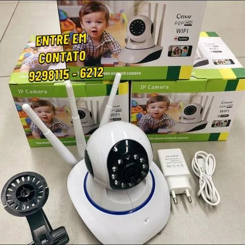 Camera Wifi 3 Antenas Com Visao Noturna Babá Eletronica-Entregas 9h as 22h - Foto 2