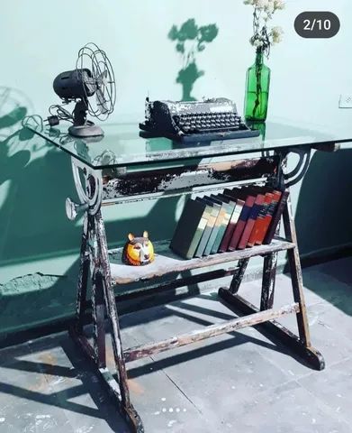 Antiguidade Mesa Desenho Técnico anos 40 / 50 - Foto 3