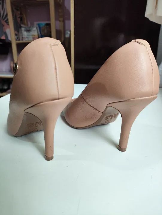 Sapato Scarpin Vizzano Pelica Nude Feminino Bege - Foto 5