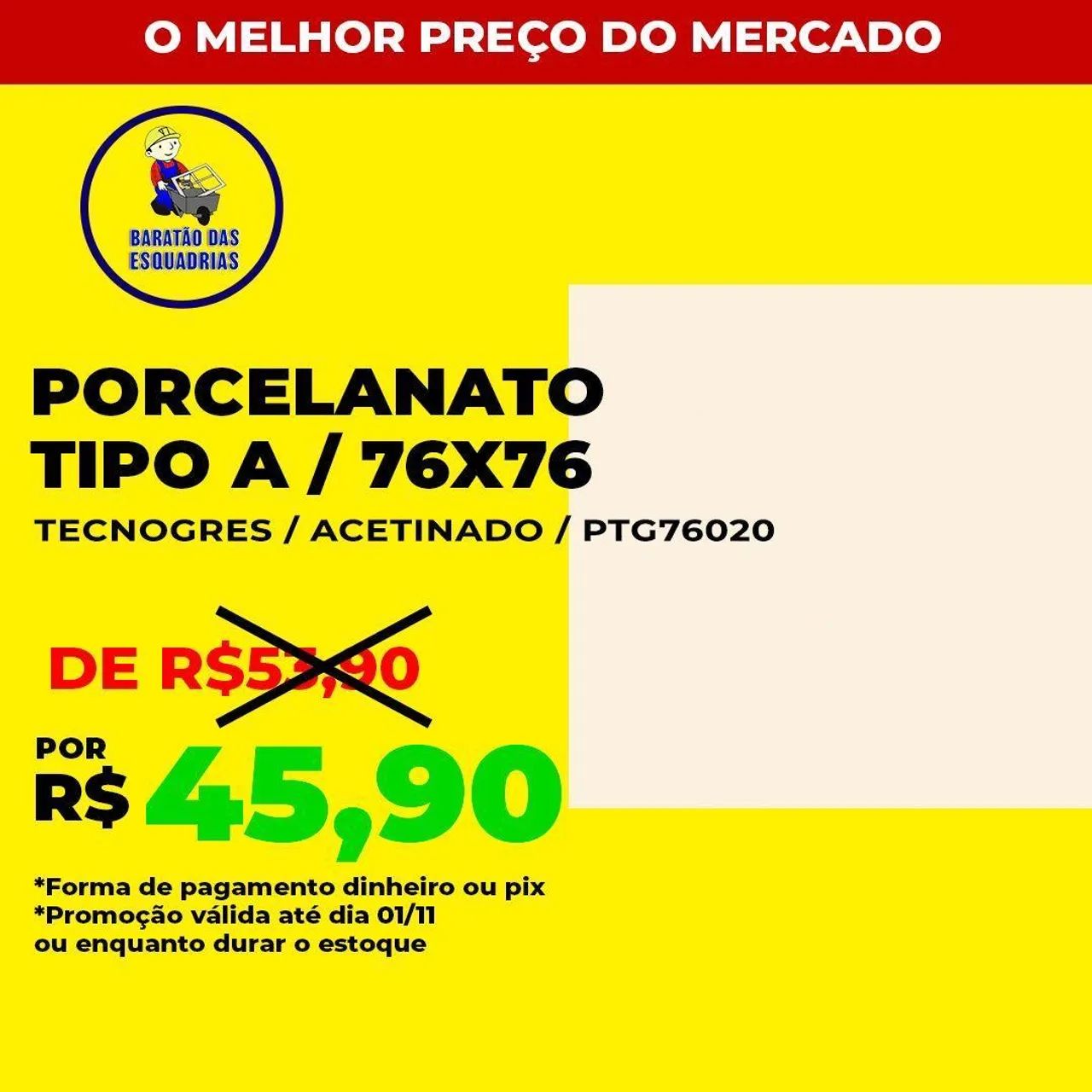 Porcelanato Tecnogres A PTG 76x76