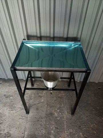Mesa de aço inox para corte de frango 