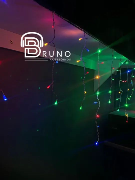 Cascata Led Colorida 8 funções 3m <br><br>- 8 funções <br>- ?Colorida <br>- ?3m - Foto 3