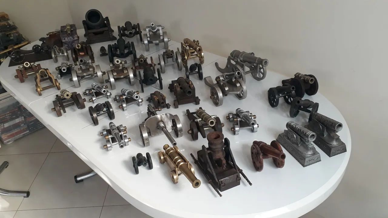 Coleção de Canhões de Metal - Miniaturas - Foto 3