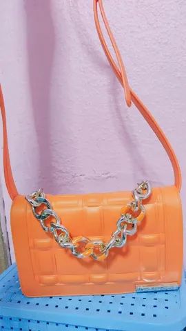 Bolsa feminina laranja  - Foto 3