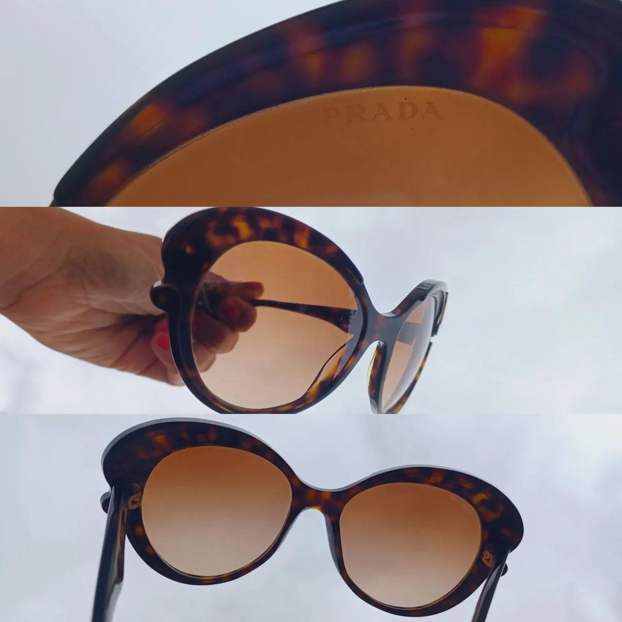 Óculos Prada edição limitada Butterfly frame glasses original  - Foto 4
