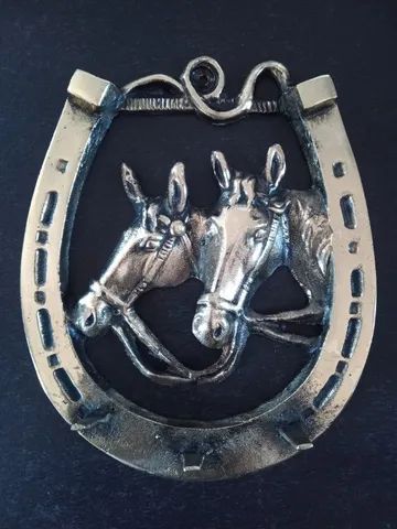 Porta Chaves Em Bronze Modelo Ferradura Cavalo anos 80