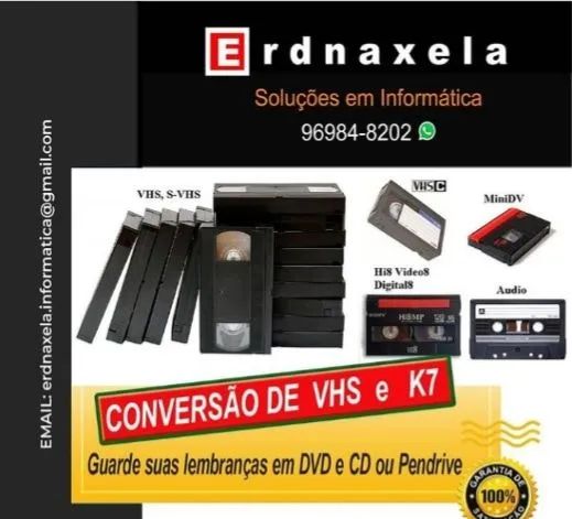 Conversão de Vhs para Mp4 ou DVD 
