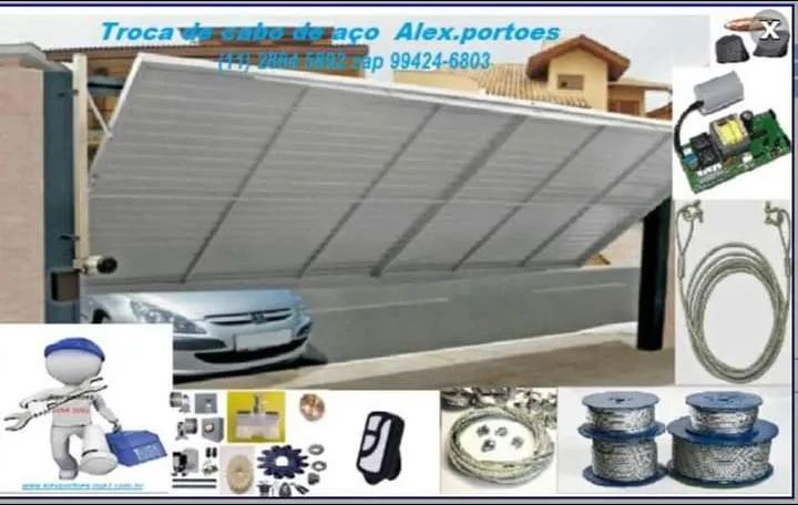 Troca cabo aço portão automático 150.00