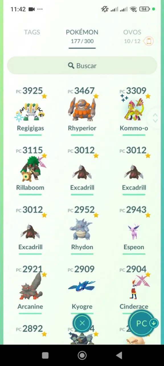 Conta de Pokémon Go