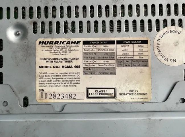Cd Player "Hurricane Hcma 465" MP3 Usb Sd - Foto 2