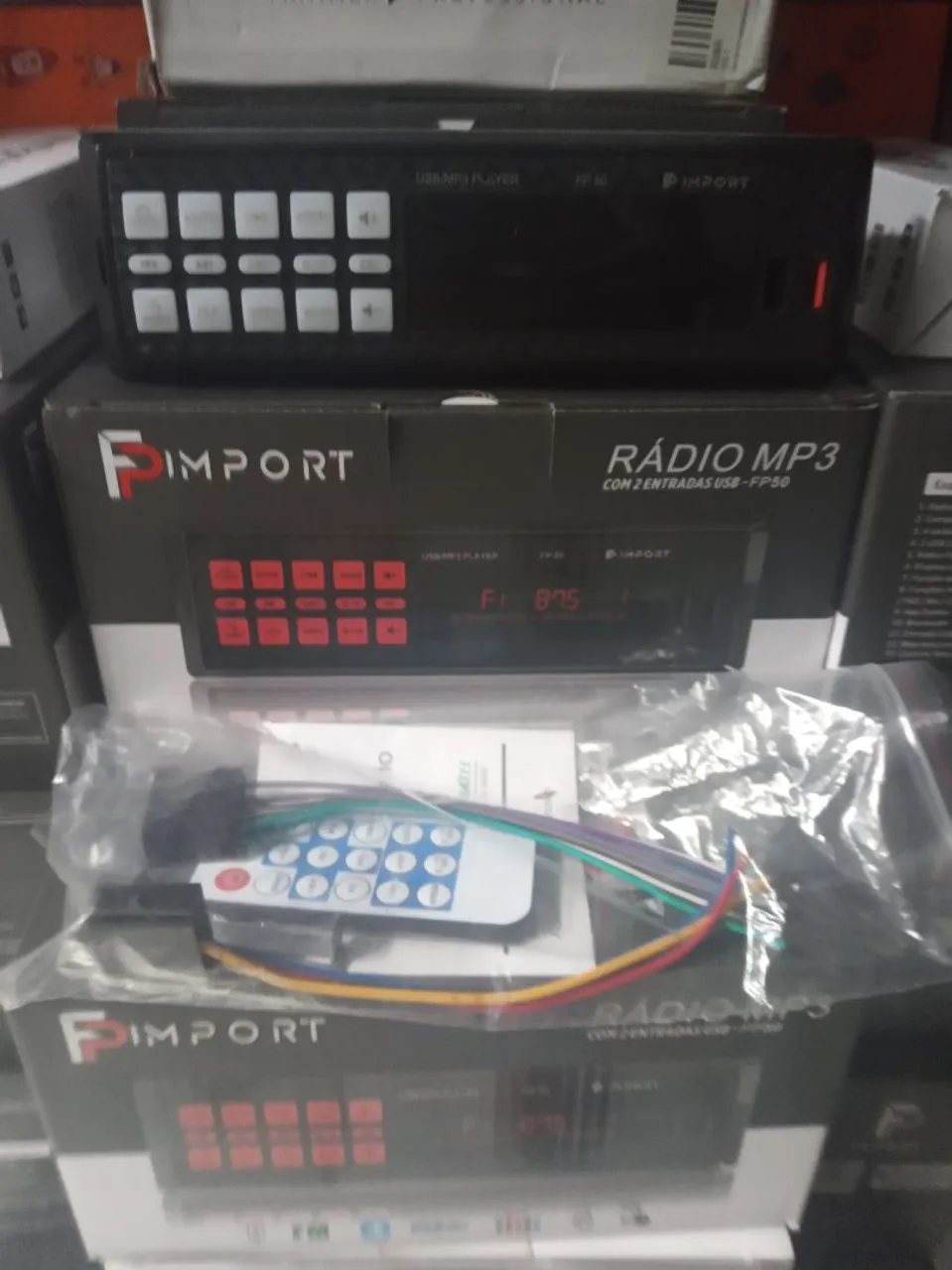 Rádio MP3 para carro Fimport bluetooth