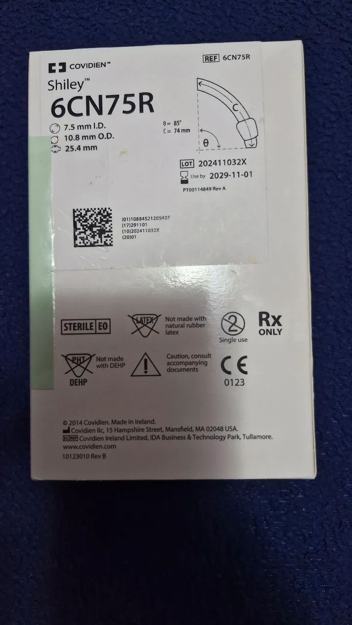 Traqueostomia Flexíveis Shiley 6CN75R 7,5 mm