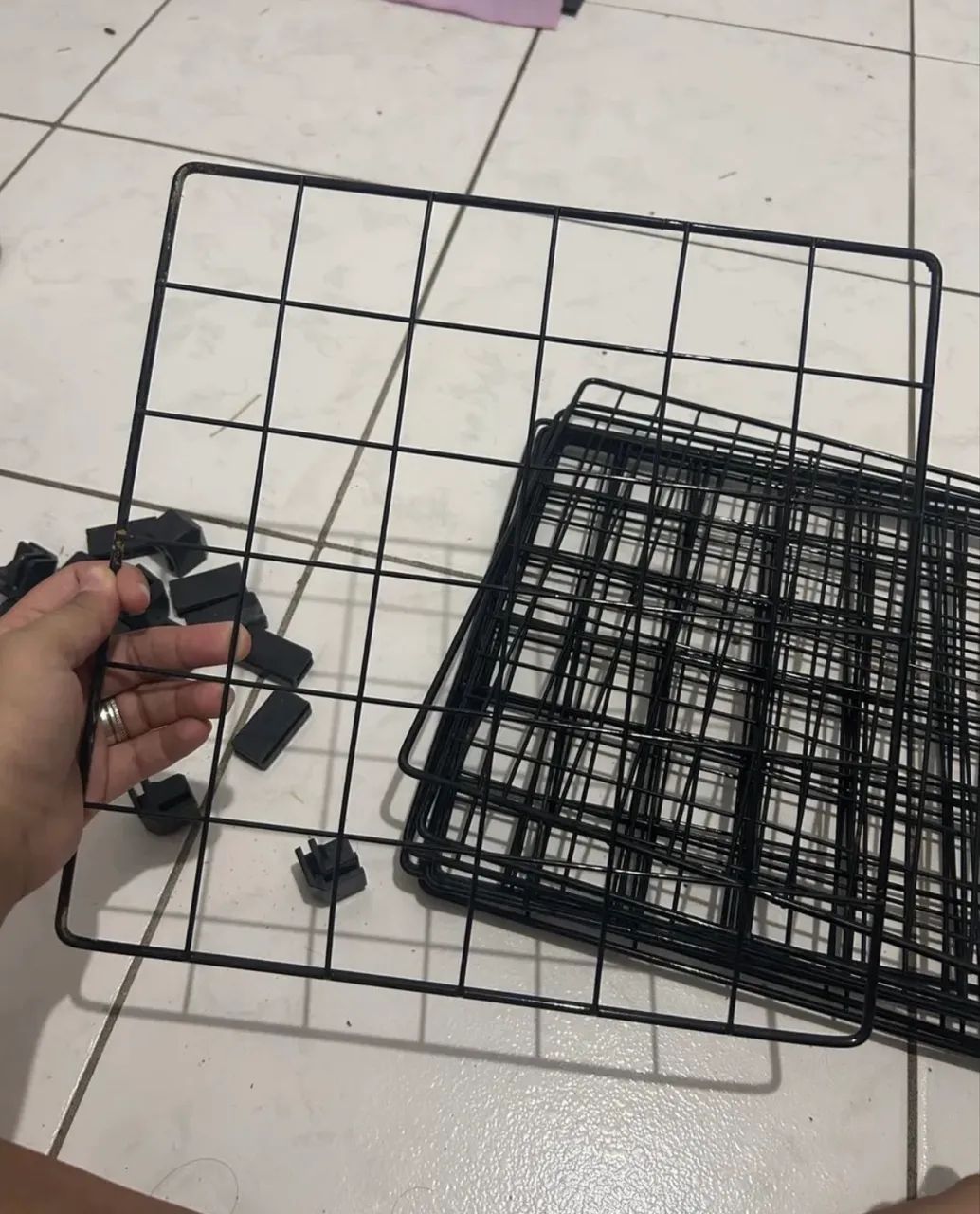 10 telas aramadas 30x30 e conectores para cercado 