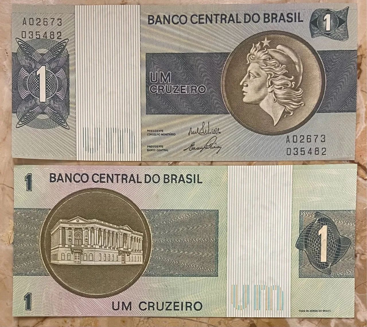 Cédula antiga 1 Cruzeiro FE 1970