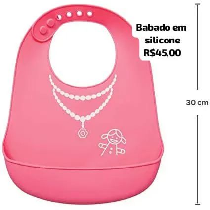 Babador infantil em silicone - Foto 2