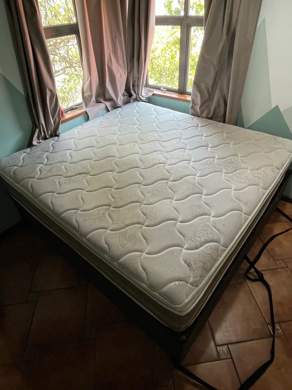 Cama box baú king size com colchão  - Foto 3