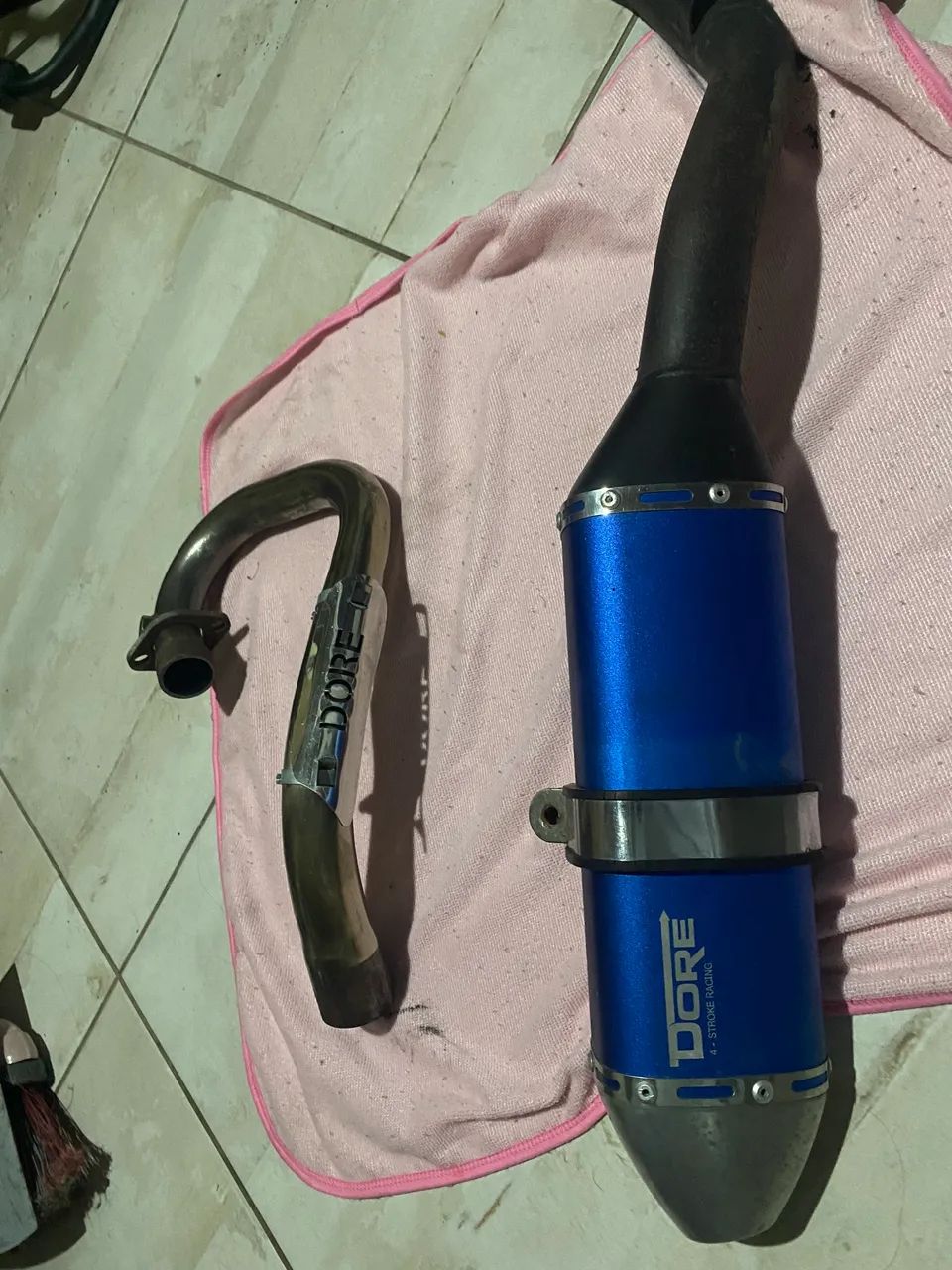 Vendo Escapamento Dore XRE 300 - Azul - Foto 3