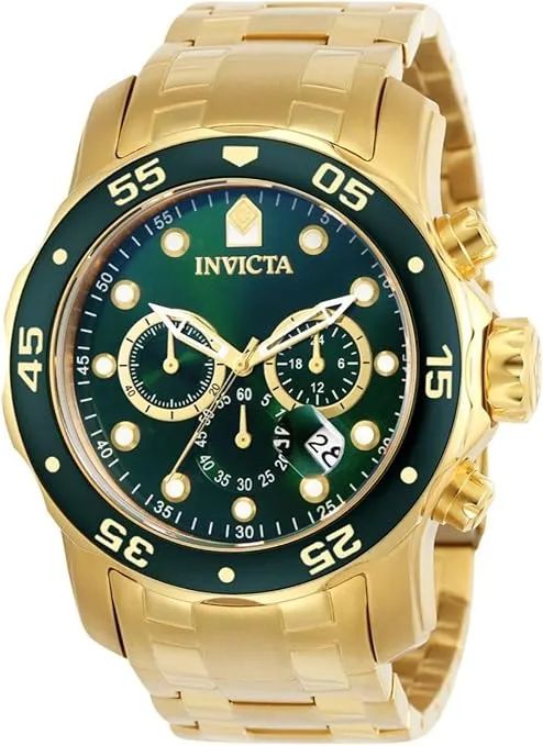 Relógio Masculino Invicta Pro Diver Collection Dourado - Cronógrafo