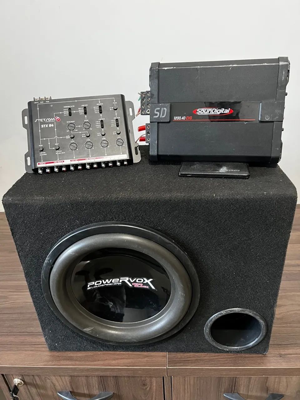Som Auto Completo Grave Amplificador Crossover - Foto 3