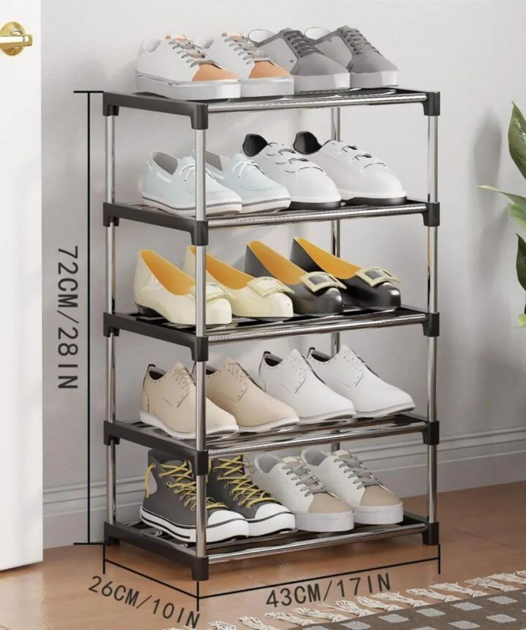 5-Tier Shoe Organizer – Ideal for Shoes