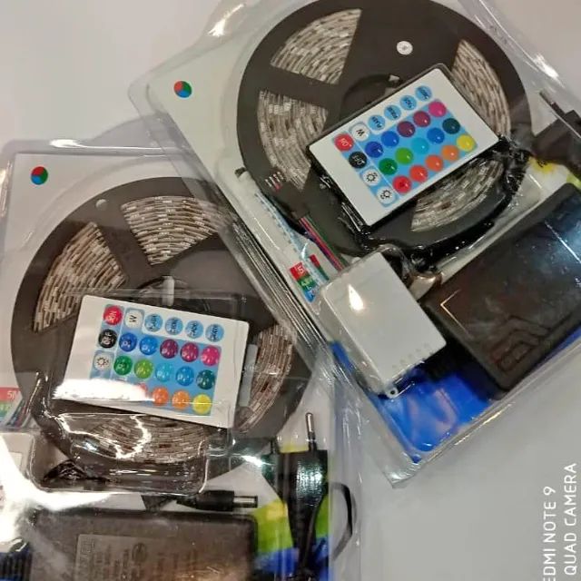 Fita Led Rgb 5050 Rolo 5metro Prova Dágua + Fonte+ Controle