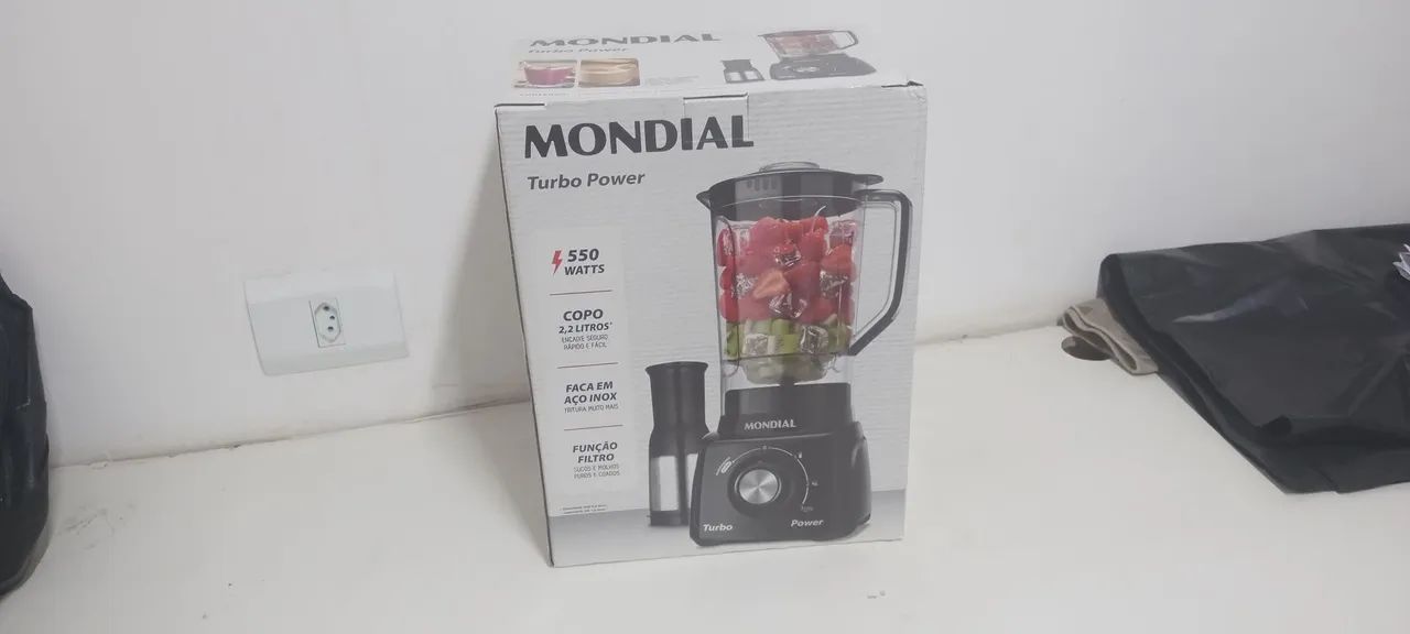 NOVO! Liquidificador Mondial Turbo Power 550W 2,2 Litros