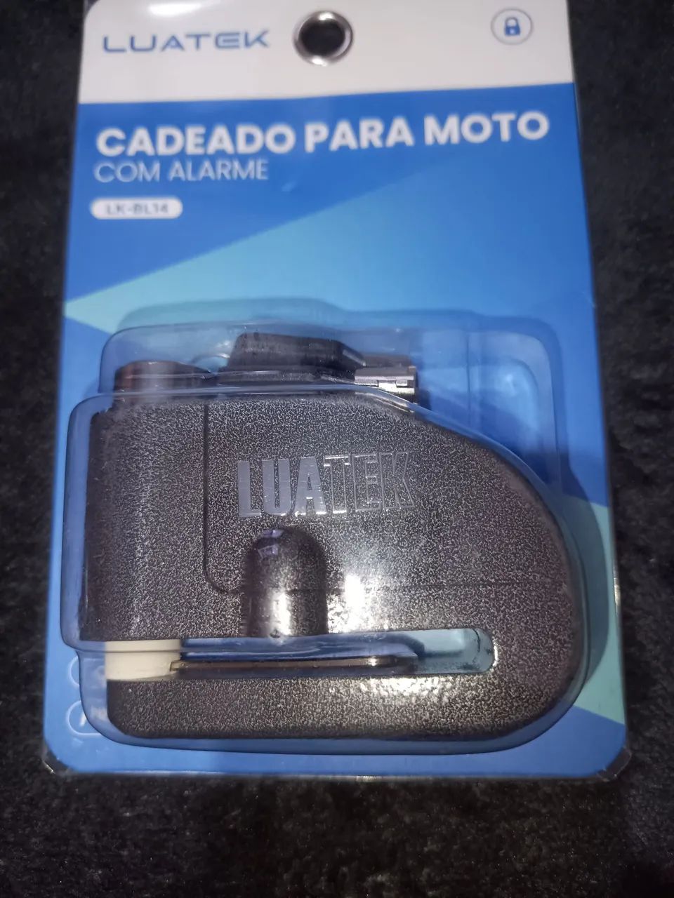 Trava moto com alarme 