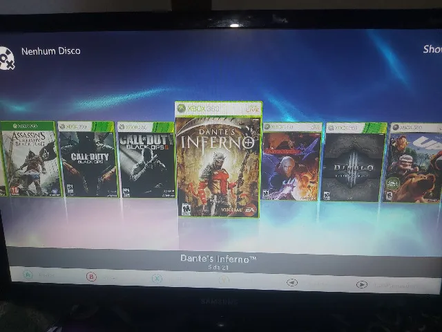 Xbox 360 Destravado RGH 3.0 com HD interno de 250GB com alguns jogos