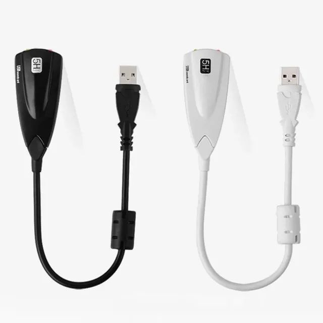 Placa de Som / Áudio USB com cabo Extensor Novo Plug and Play