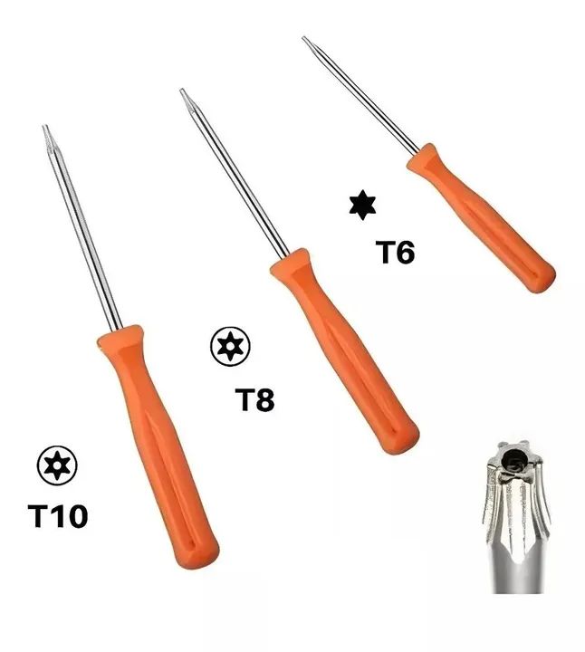 Chave Torx T6 ou T8 ou T10 para Xbox 360 Xbox One Console PS3 PS4 PS5 (Preço 1 Unidade)