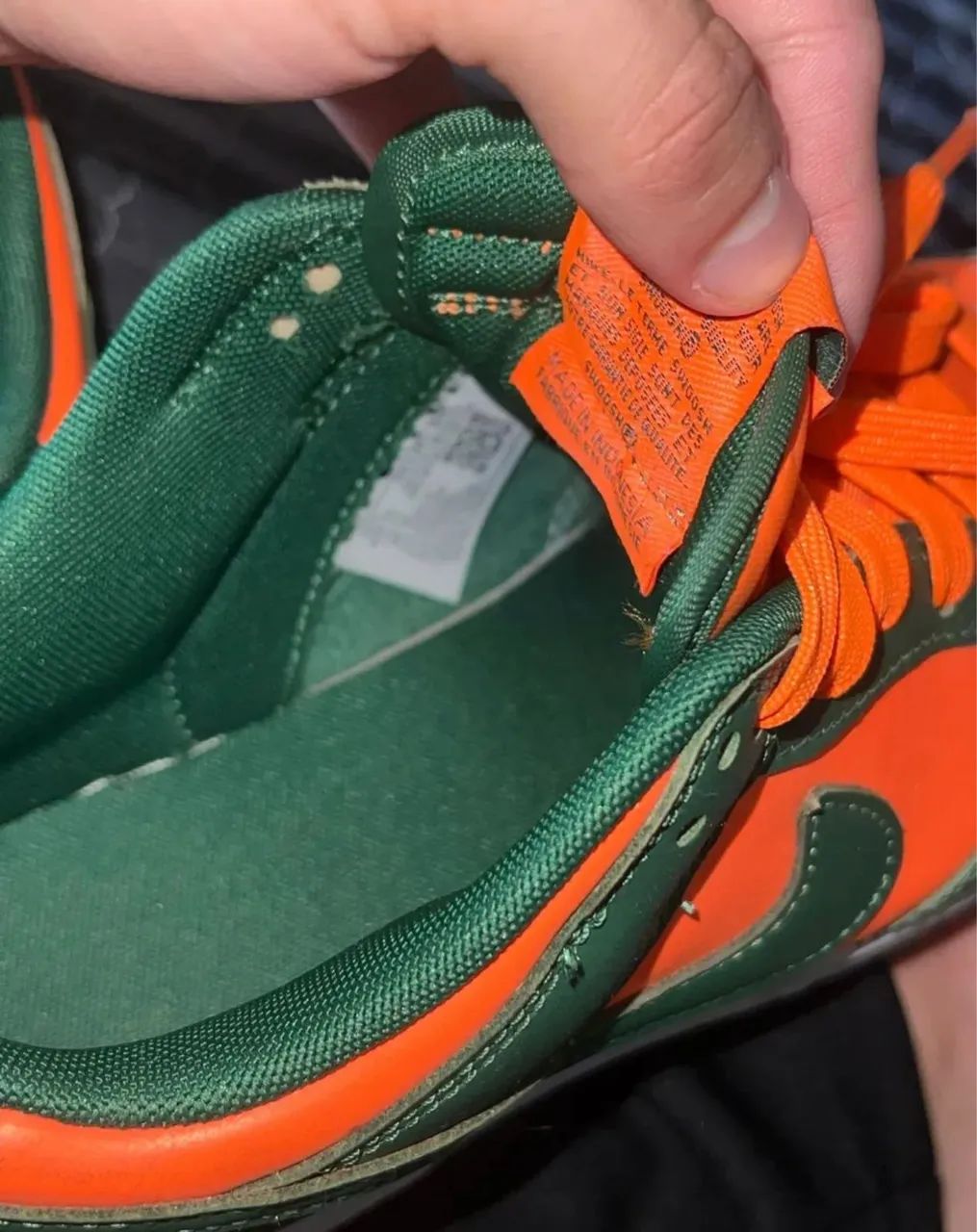 Nike dunk low Miami hurricanes