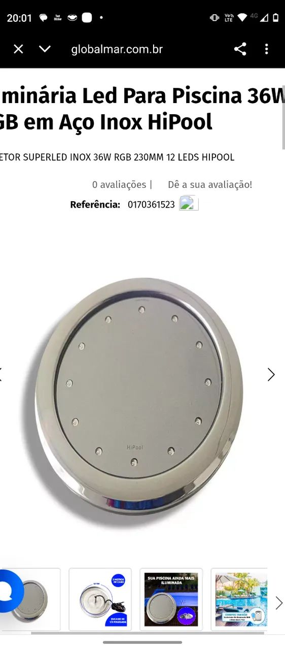 9 Luminária de LED para piscina  - Foto 2