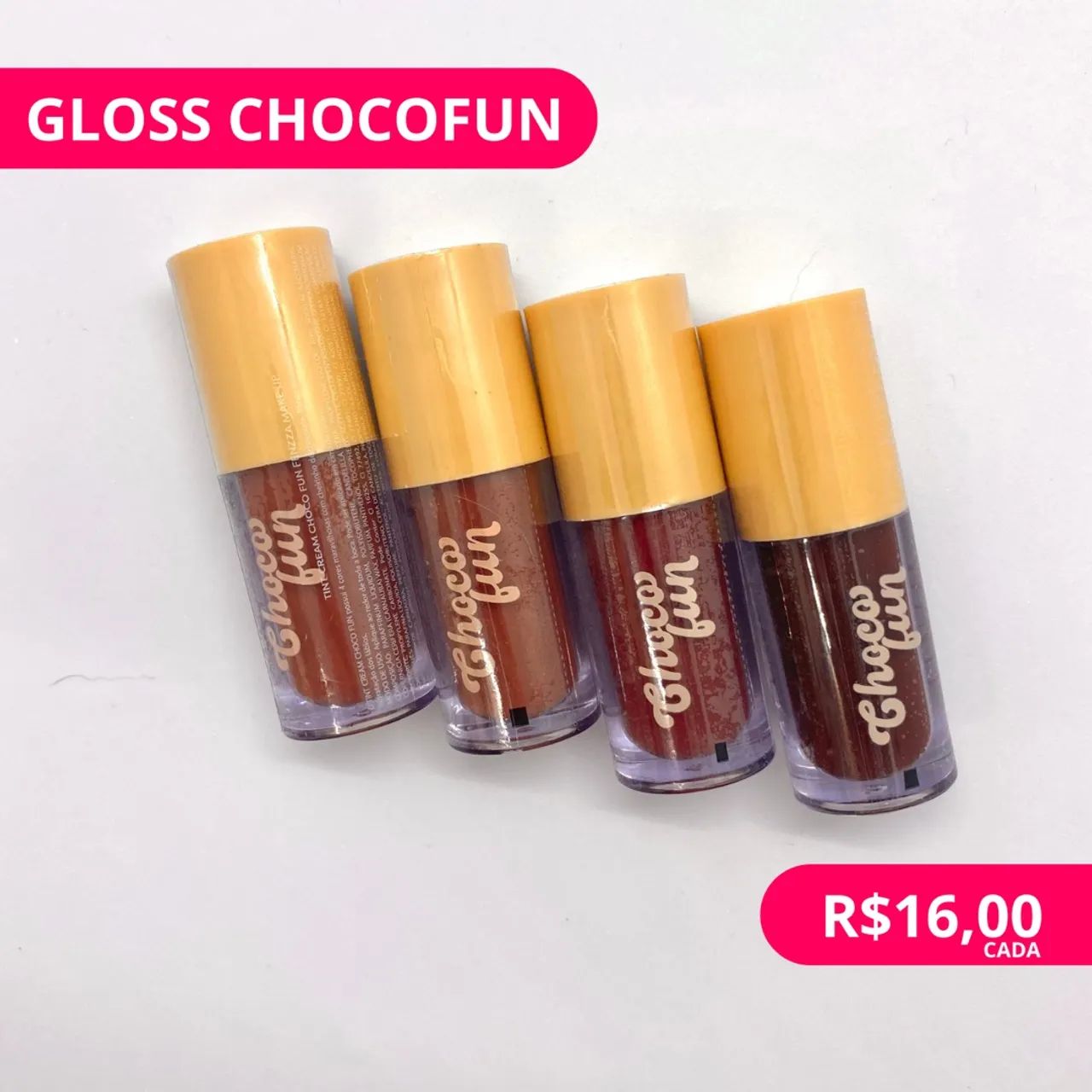 Gloss Labial Choco Fun - 2 Cores