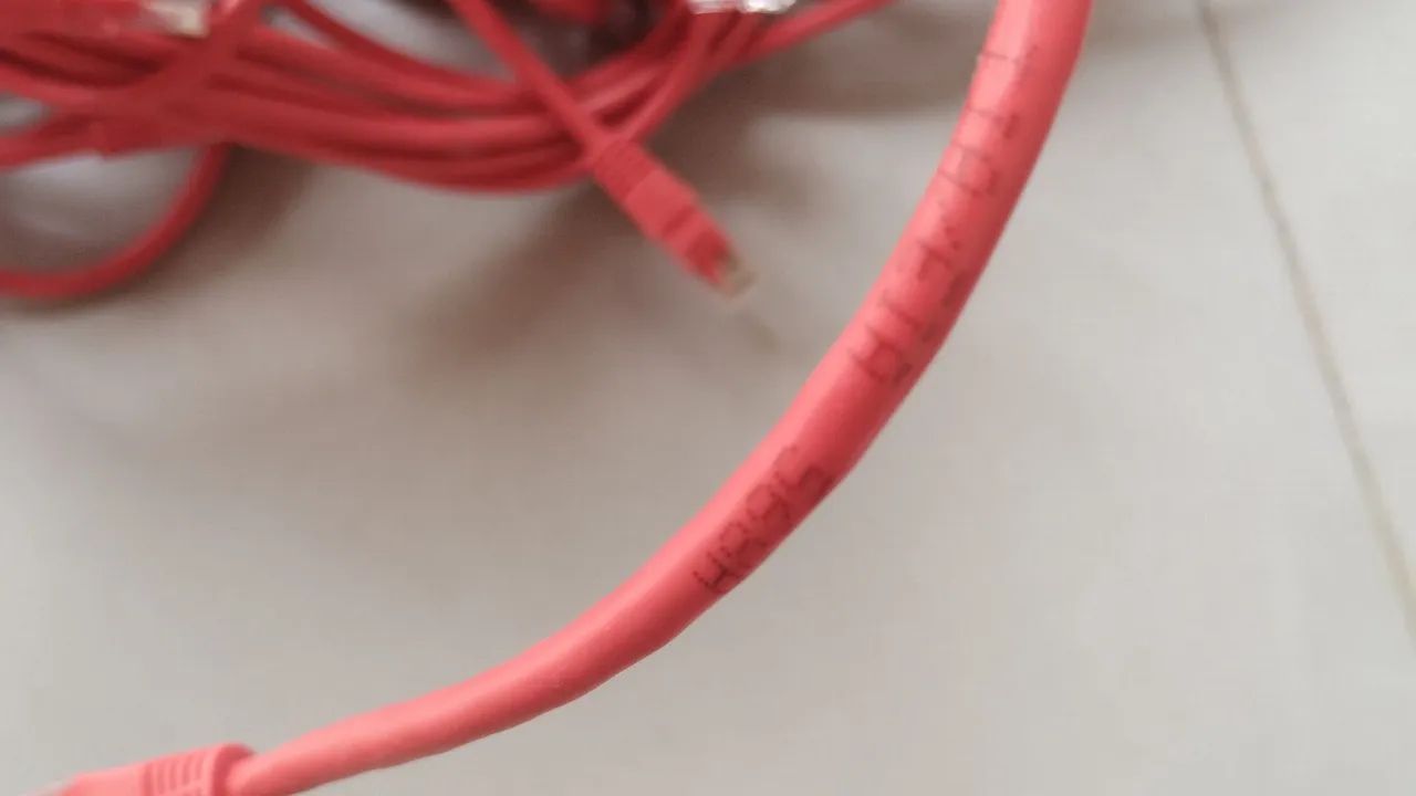 24 patch cord vermelho t568A cat5e - Foto 2