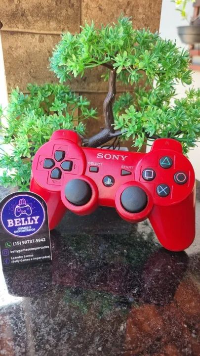 CONTROLE PS3 VERMELHO ORIGINAL