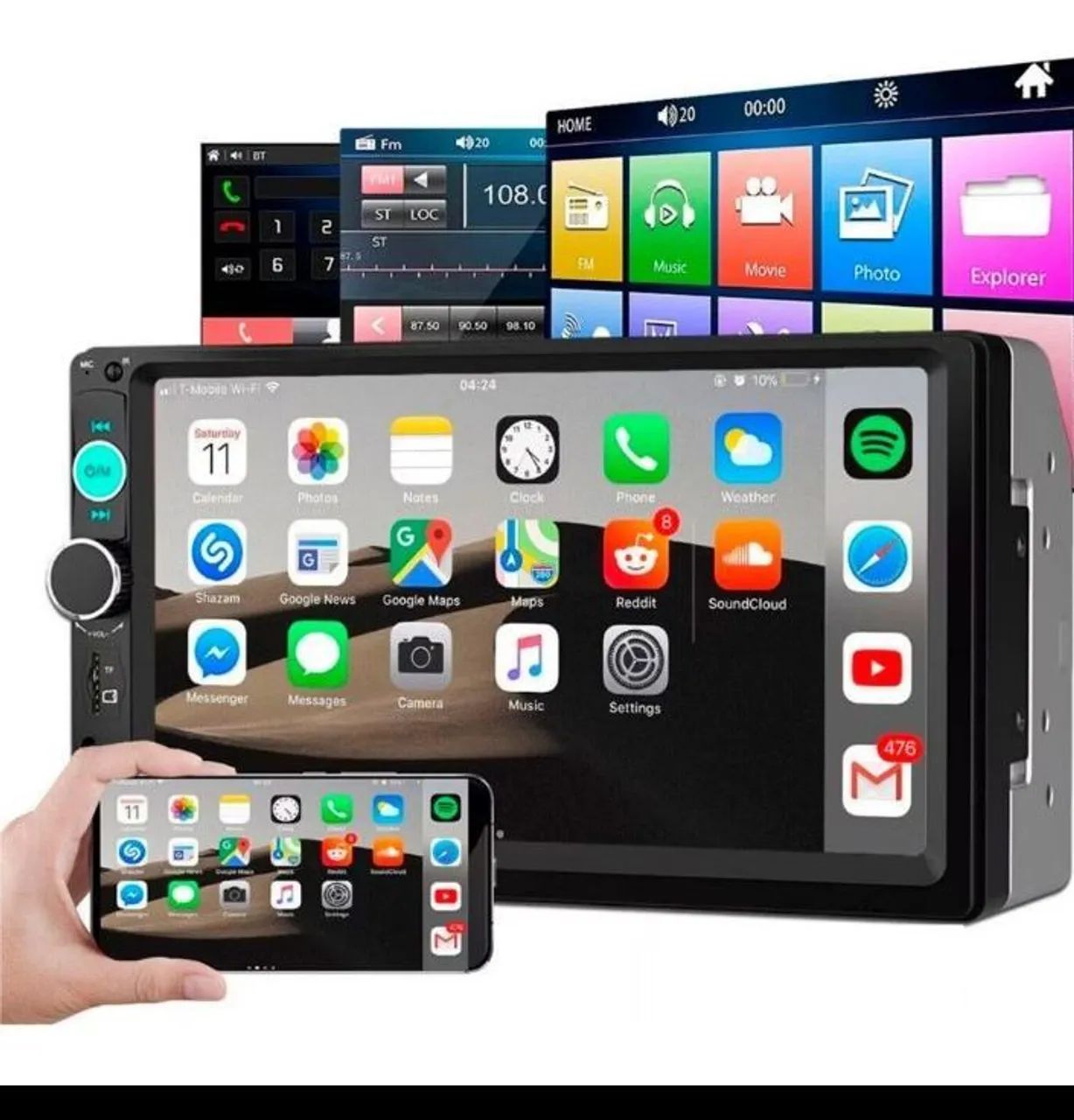 Multimídia Mp3 lacrado 7 polegadas 2din  - Foto 2