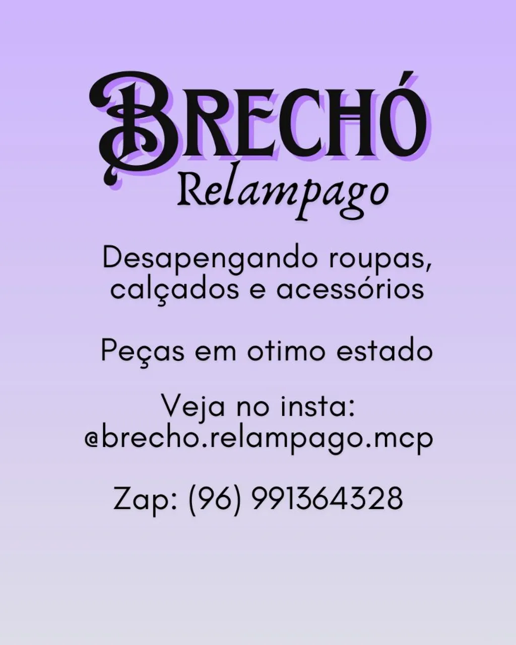 Brechó Relâmpago - Roupas, Calçados e Acessórios