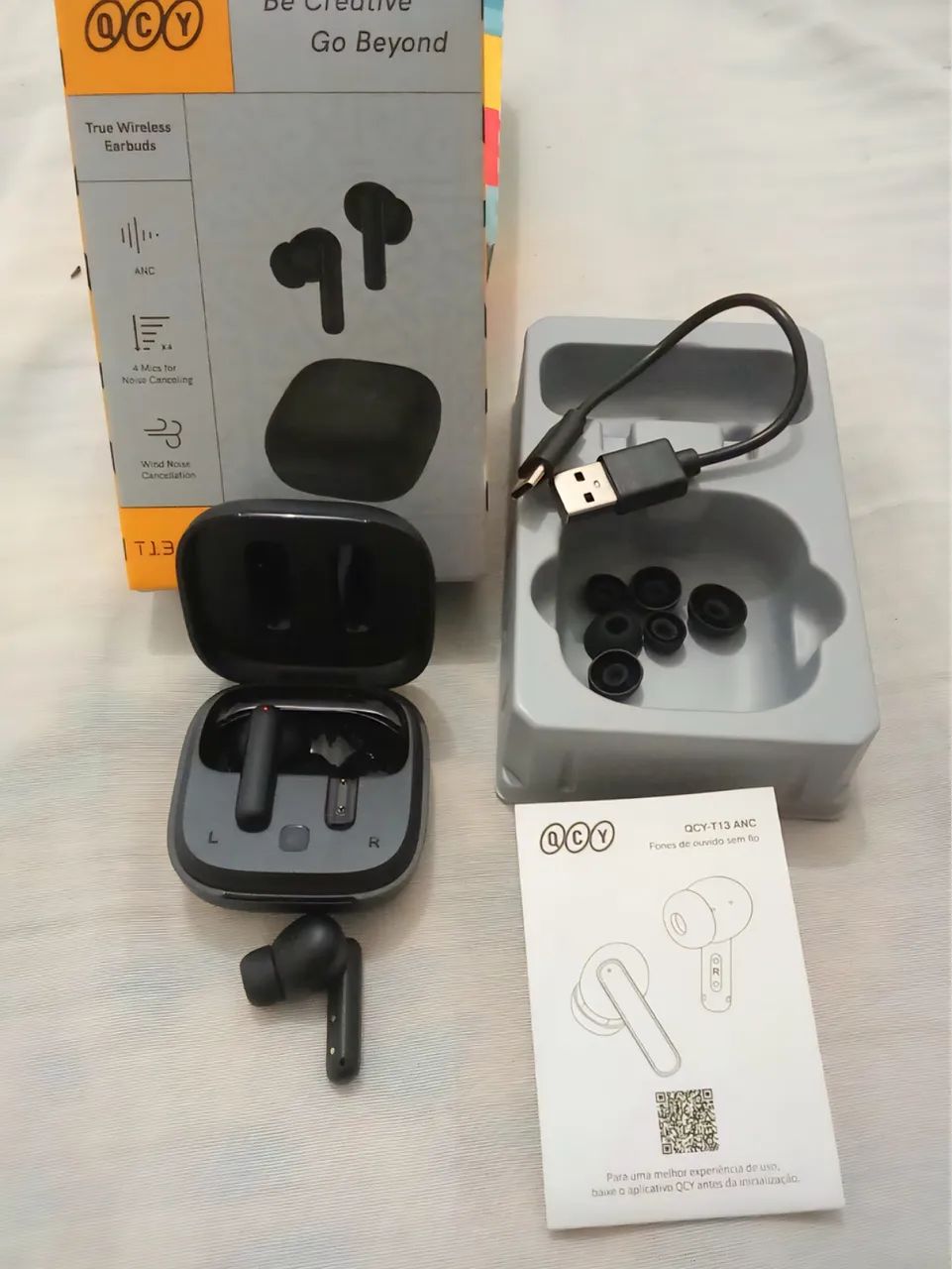Fone de Ouvido Bluetooth QCY T13 ANC - Novo e Lacrado - Foto 3