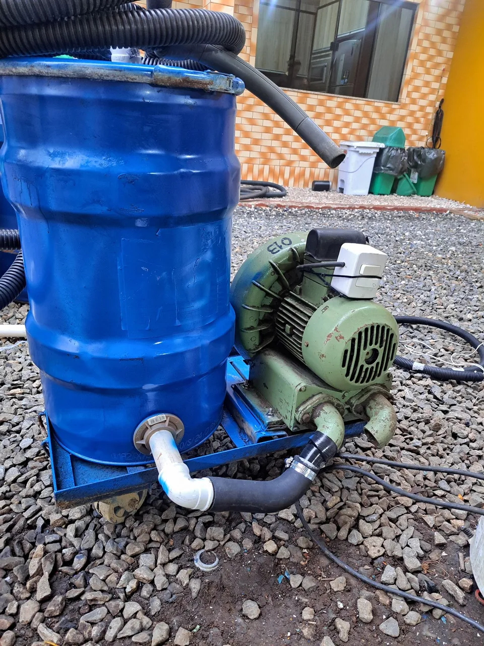 Sistema de sucção industrial completo