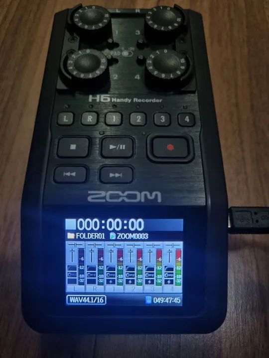 Gravador Zoom H6 - Usado, Mas Praticamente Novo!  - Foto 3
