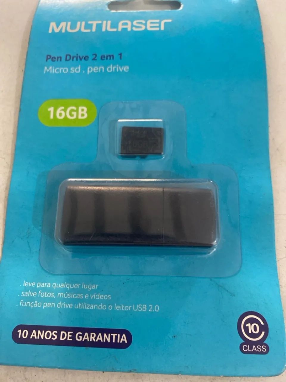 Pen Drive Multilaser 16GB 2 em 1 Micro SD