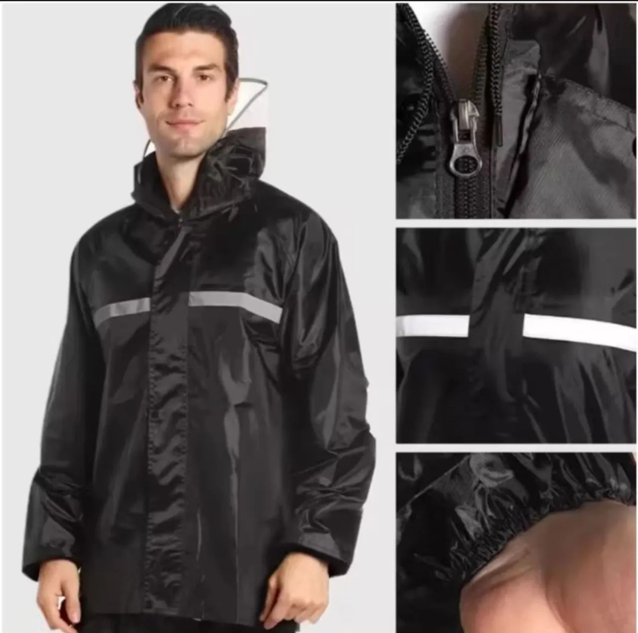 Capa de chuva para motoboy motoqueiro jaqueta e calça impermeável 