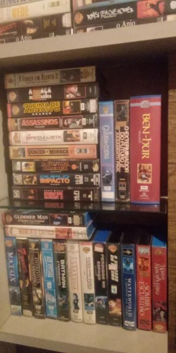 Lote com 56 fitas vhs 