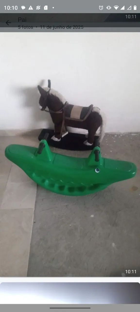 Gangorra Jacaré e Cavalinho de Balanço Infantil