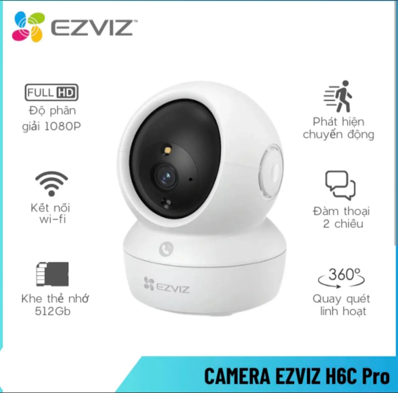 Câmera wi-fi Ezeviz 360? resolução 1080 P homologada instalada 