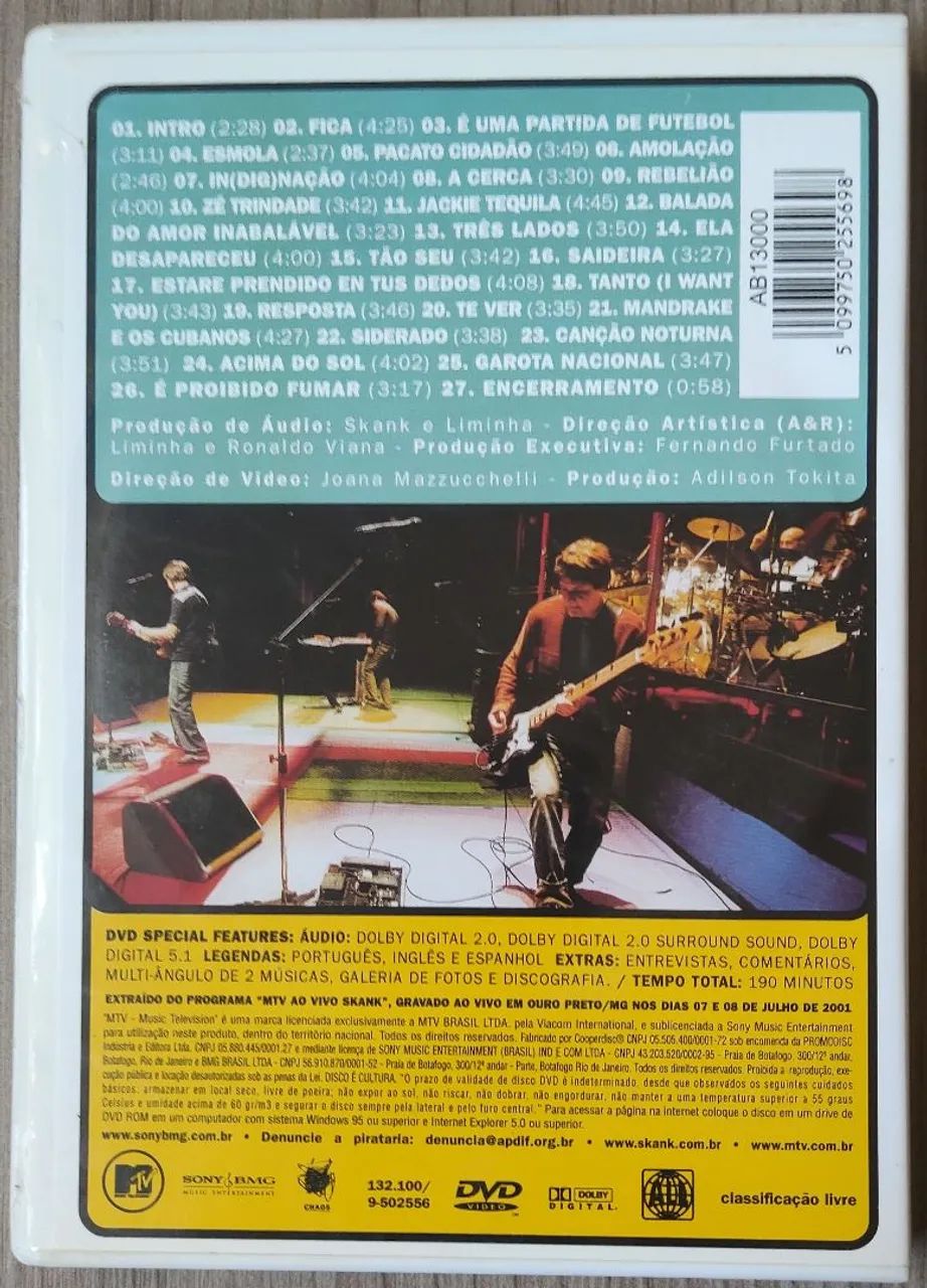 DVD Skank - Ouro Preto - Show Ao Vivo MTV - CDs, DVDs etc